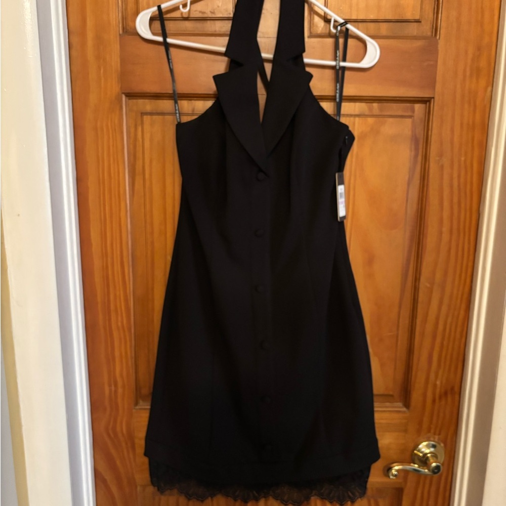 Guess Black Dress with Halter Neckline